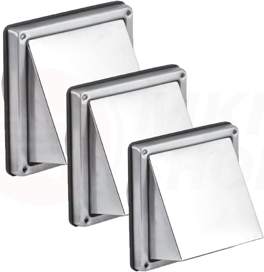 RVS afzuigkap ventilatierooster buitenafvoer zuurbestendig 125 mm