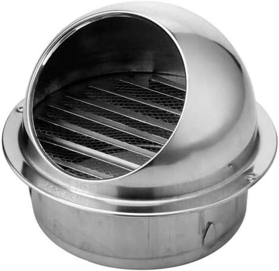 RVS Afzuigkap Ventilatierooster Muur Ventilatie Regenwerend Ontwerp 150mm Zilver