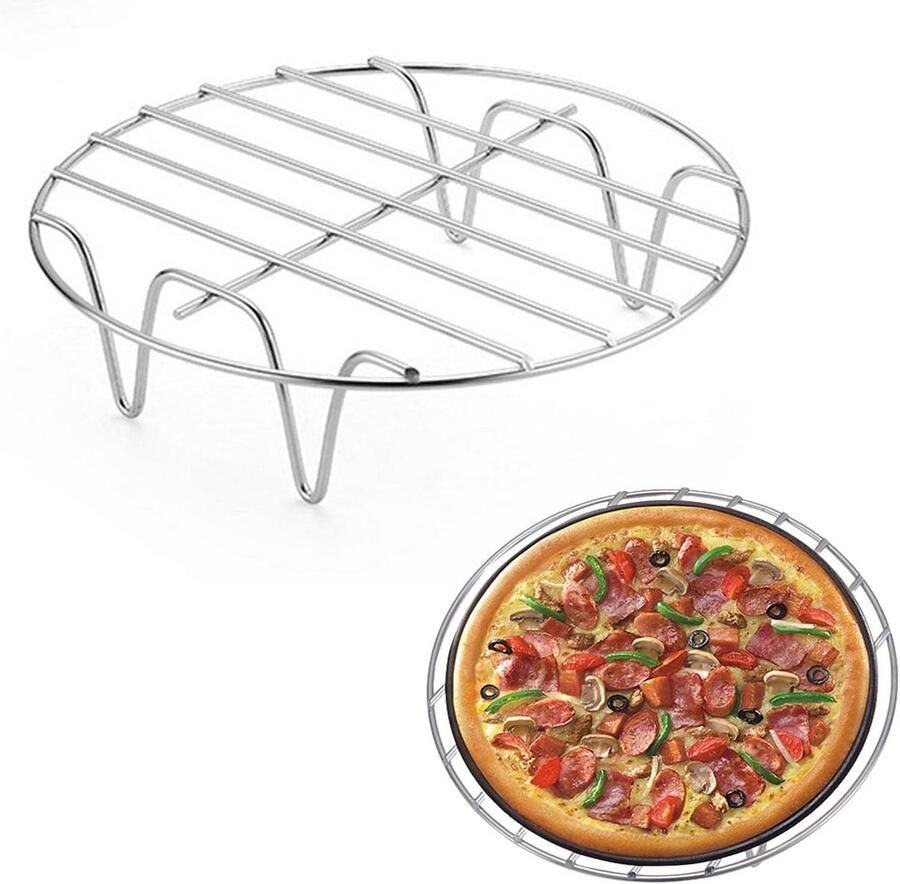 RVS Airfryer Rack en Dehydrator Racks 3 Maten (6 7 & 8 Inch) Grillen Bakken en Roosteren