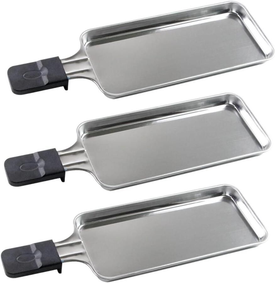 Rvs Bakpan Set Bakplaten Oven Gelijkmatig Bakken Goede Warmtegeleiding 3 Stuks 24x9cm Zilver