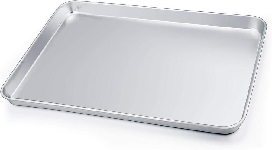 RVS bakplaat 40 x 30 x 2 5 cm rechthoekige bakvorm ideaal voor taarten en ovenschotels gemakkelijk schoon te maken en vaatwasserbestendig