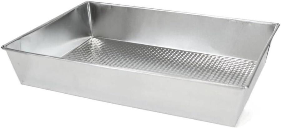 RVS Bakplaat Ovenplaat Antiaanbak Oven Gebruik Grote Capaciteit 36x24x6.5cm Zilverkleurig
