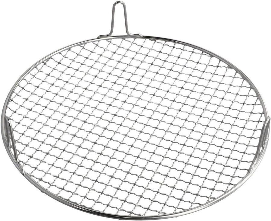 RVS BBQ Rooster Grillplaat Bakplaat Buiten Koken Gelijkmatige Warmteverdeling 30.5 cm Zilver