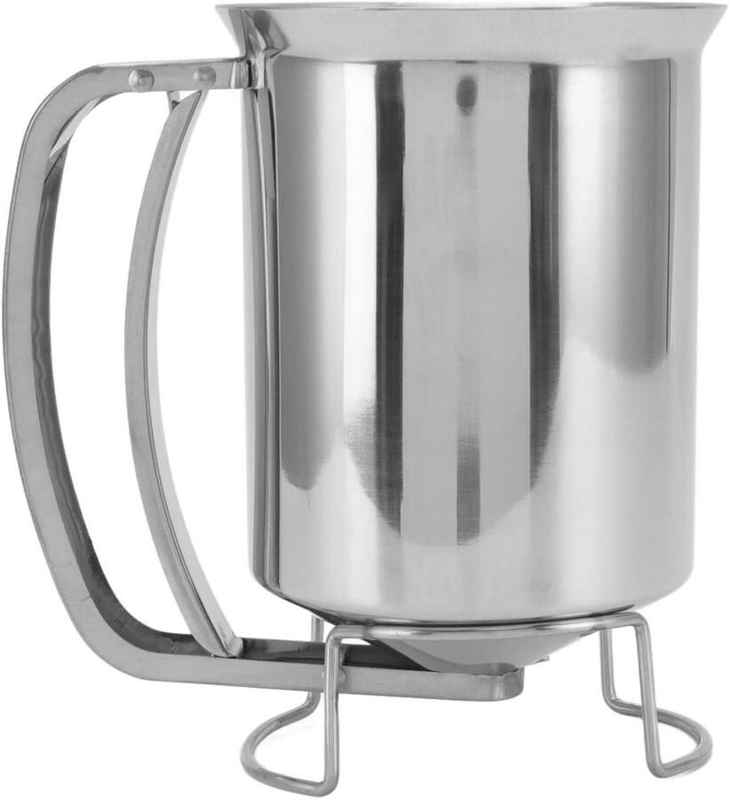 RVS Beslag Dispenser 850ml met Sijpkraan voor Pannenkoeken Wafels en Muffins