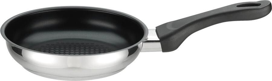 RVS braadpan 20 cm 1 3 liter zwart zilver