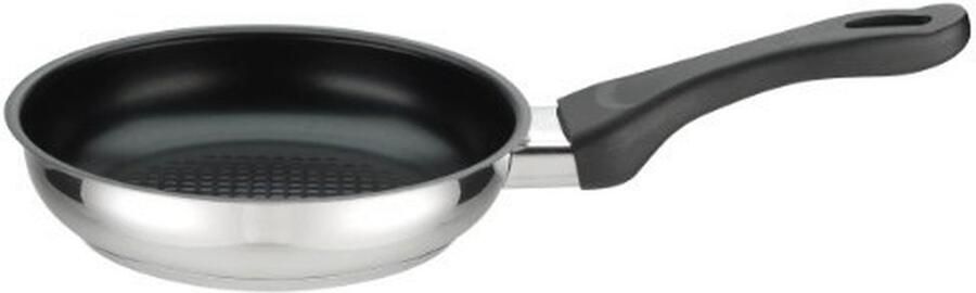 RVS braadpan 20 cm 1 3 liter zwart zilver