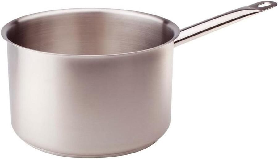 Rvs Braadpan Hoog 24 cm met Handvat Geschikt voor verschillende Kookplaten