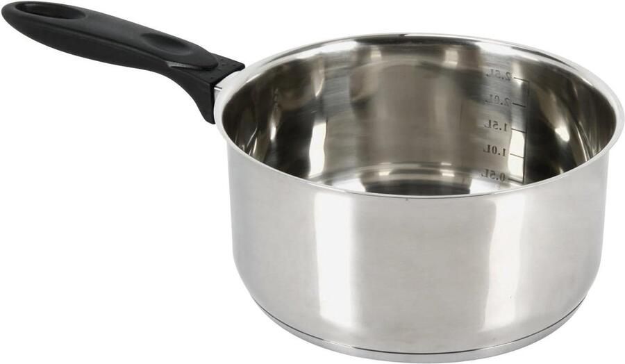 RVS Braadpan Kookpan Steelpan Koken in de keuken Met Bakelieten Handvat 20 cm Grijs
