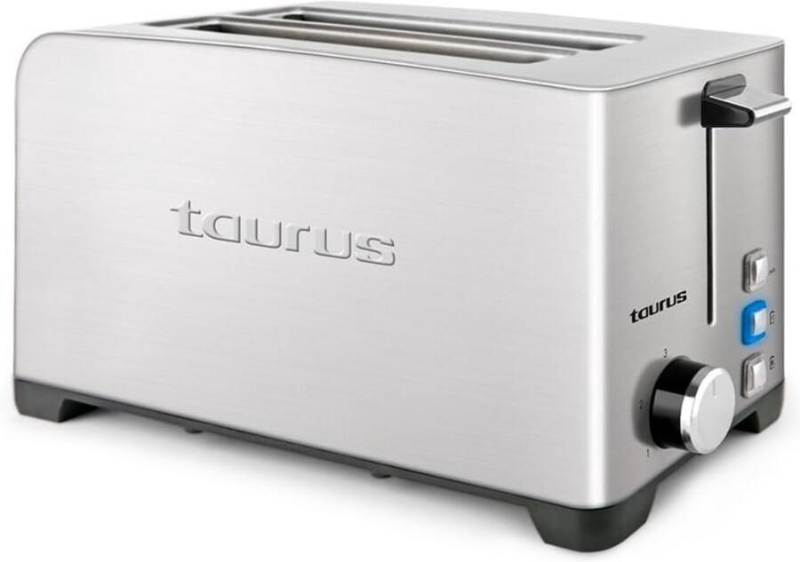RVS Broodrooster met Extra Brede Sleuven voor 2 Broodjes 1400W