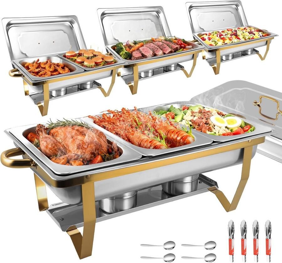 RVS Buffet Set met Warmhoudfunctie voor Buffetten en Feesten