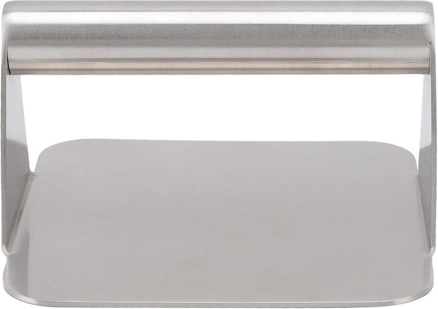 Burgerpers RVS Steakpers Grill Sappige Burgers Maken Gelijkmatige Druk 15 x 15 x 8 cm Zilverkleurig