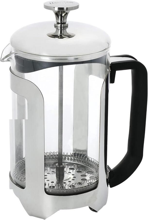RVS Cafetière voor 6 Kopjes in Geschenkdoos Zilveren French Press Koffiezetapparaat