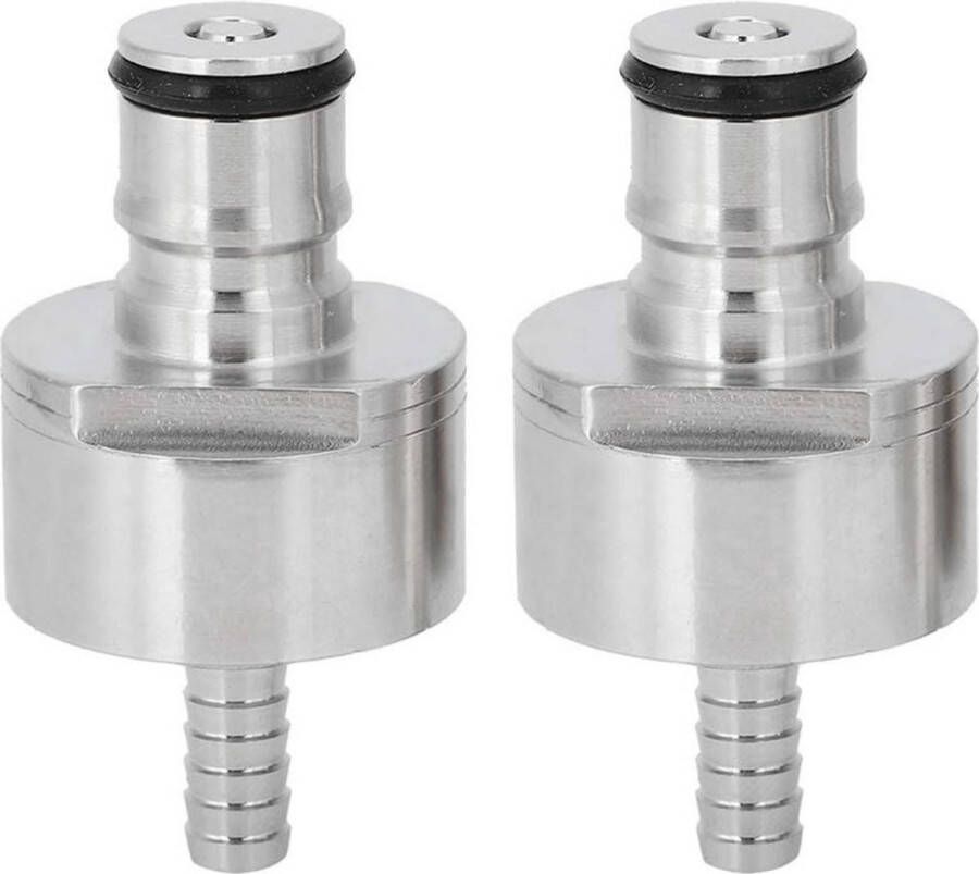 Rvs Carbonatatie Cap 2 Stuks Met 5 16in Barb Ball Lock Type Geschikt Voor Frisdrank Pet Flessen