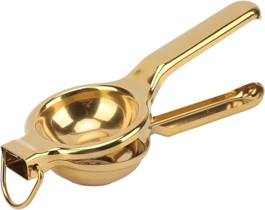 RVS Citruspers voor het Squeezen van Sinaasappels en Granaatappels Gouden Handpers met Ergonomisch Ontwerp
