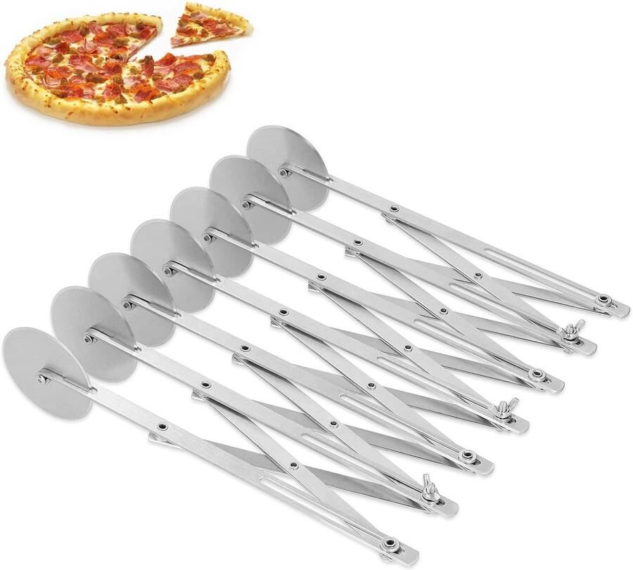 RVS Deegsnijder met Wieltje voor Taart Pizza en Pasta Professionele Bakgereedschappen voor Perfecte Deegbewerking