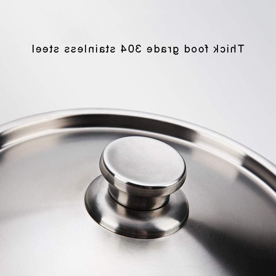 Rvs Deksel Kookgerei Accessoire Gelijkmatig Koken Voedselveilig Materiaal 36CM Zilver
