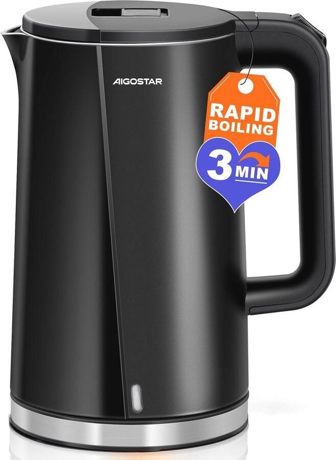 RVS Elektrische Waterkoker 1 7 Liter met Dubbele Bescherming en Snelle Kookfunctie