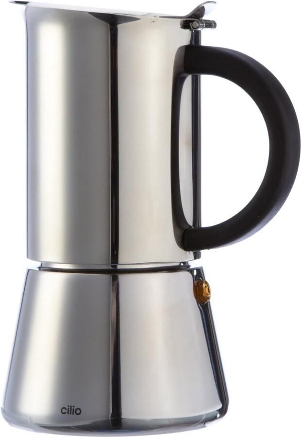 Espressokoker Koffiezetter Espresso Maken Roestvrij Staal 4 Kopjes Zilverkleurig