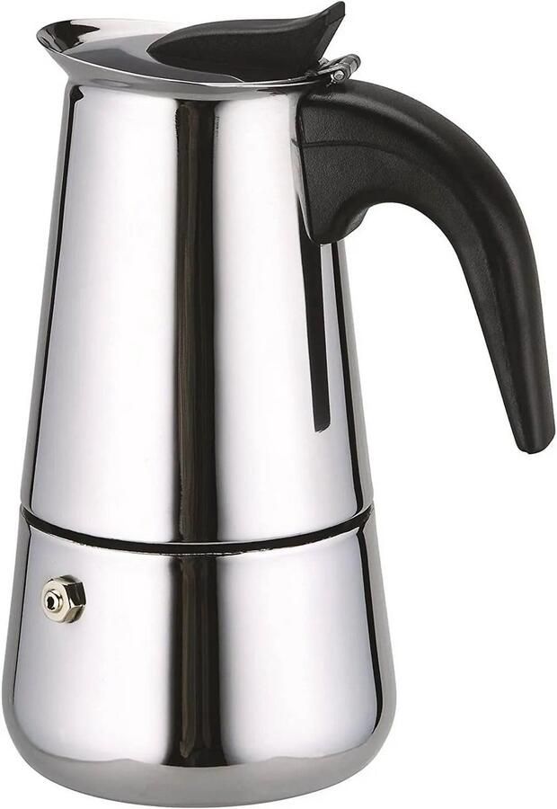 RVS Espressopot voor 6 Kopjes Geschikt voor Gas Keramiek en Elektrisch Fornuis