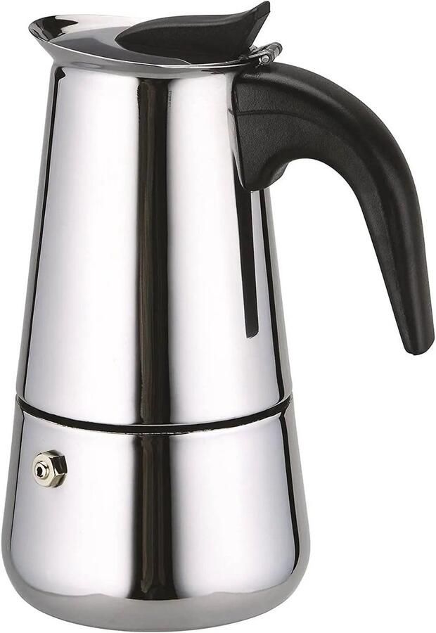 RVS Espressopot voor 6 Kopjes Geschikt voor Gas Keramiek en Elektrisch Fornuis