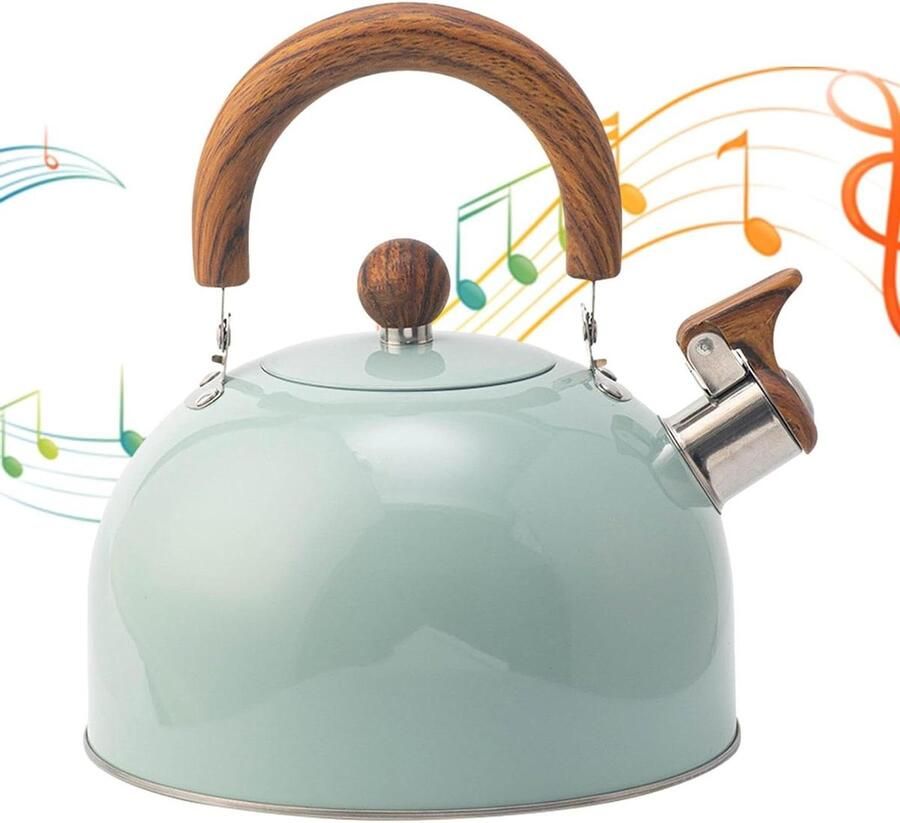 RVS Fluitketel Waterkoker Keuken Water Koken Luid Signaal 3L Grijs