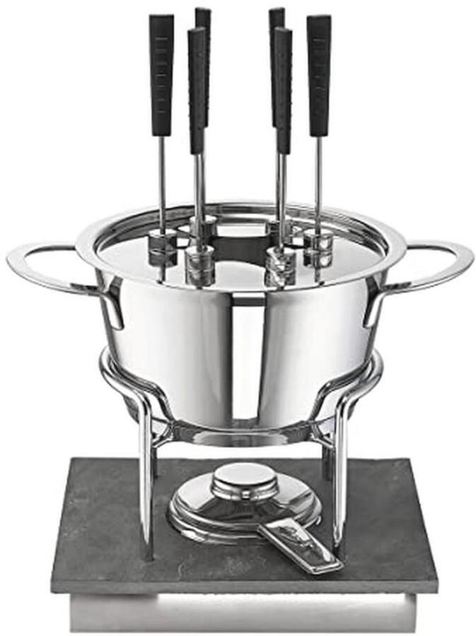 RVS Fondue Pot 18 cm 2.2 L Voor een Gezellige Fondue Avond