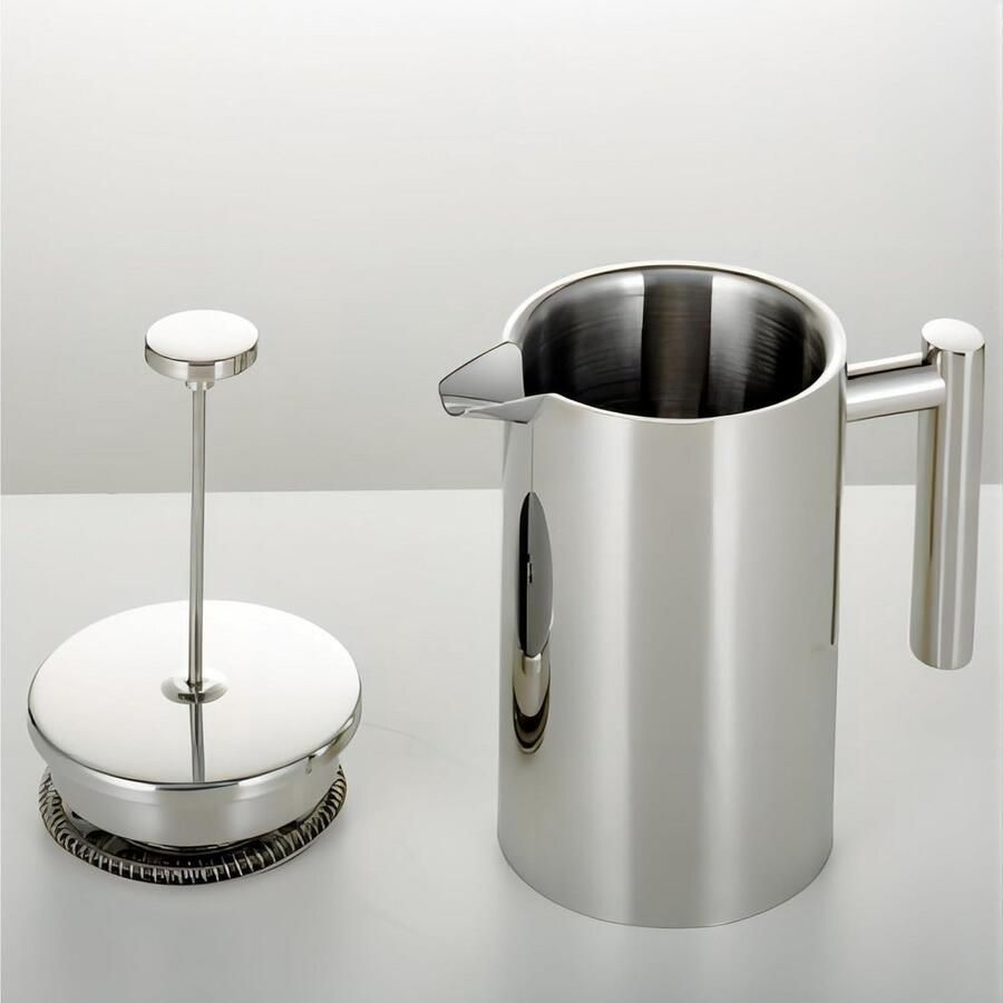 Roestvrijstalen French Press met Dubbele Wand – Luxe Koffiezetapparaat voor Warme Koffie (350 ml)