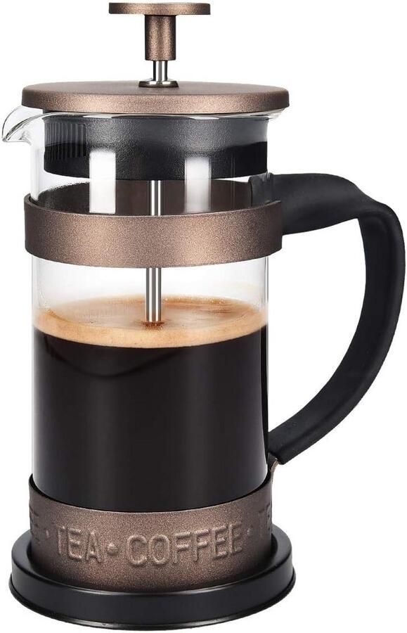 RVS French Press Koffiezetapparaat 0 35L met Hittebestendig Glas