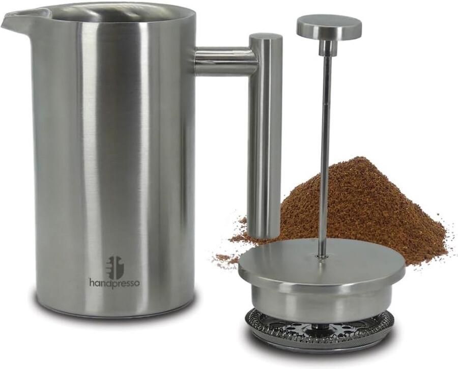 RVS French Press Koffiezetapparaat 0 6L Dubbelwandig Geïsoleerd voor Warme Koffie
