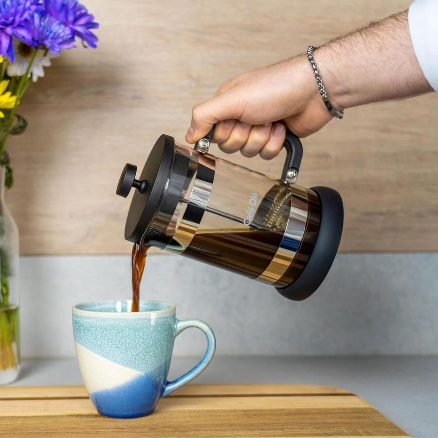 RVS French Press Koffiezetapparaat 1000ml Hoogwaardige Cafetière voor 8 Koppen