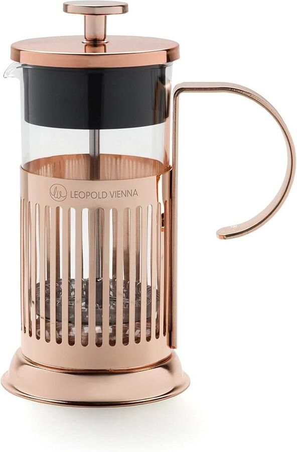 RVS French Press met Koperen Look Koffiezetapparaat voor Verse Koffie