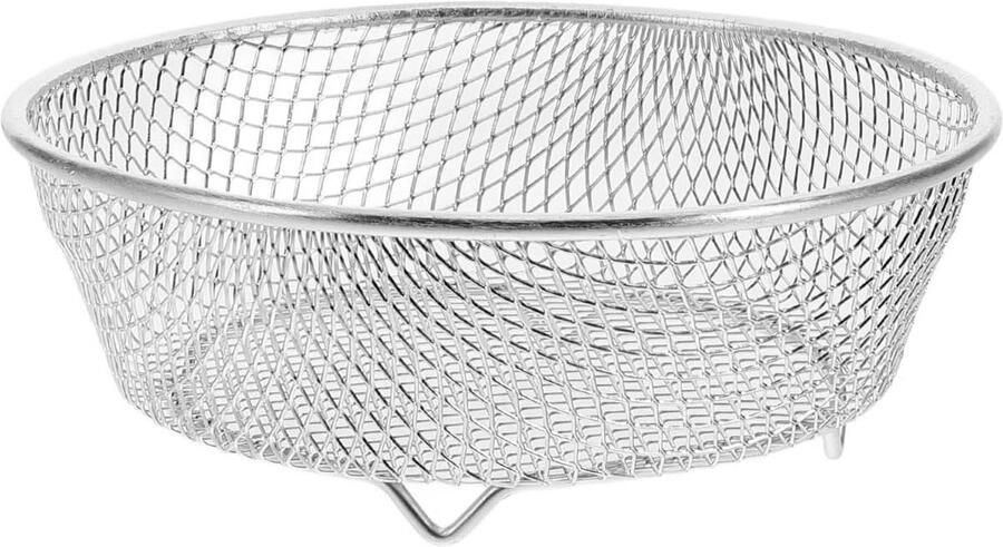 RVS Grillmand en Spieshouder voor Airfryer Oven en BBQ Multifunctioneel Bakaccessoire