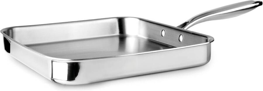 RVS Grillpan Tri-Ply voor Inductie en Alle Warmtebronnen