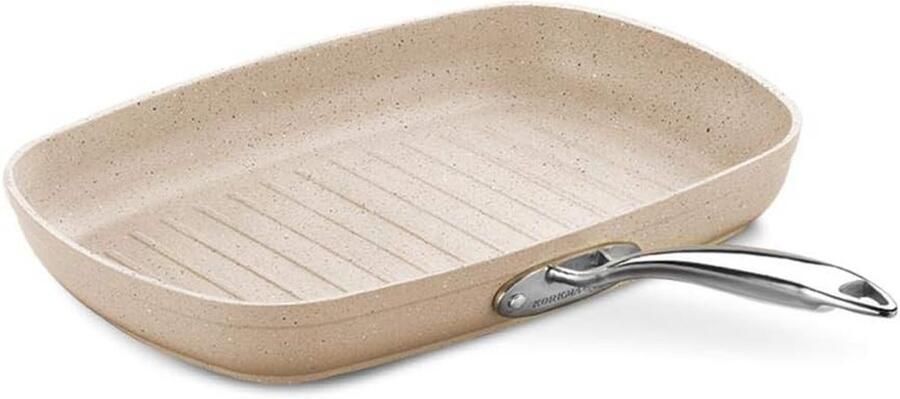 RVS Grillpan Vierkant met Hoge Warmtegeleiding 35x25cm
