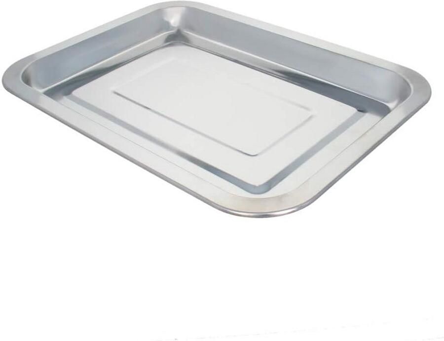 RVS Grillplaat 32x22 cm Dikke Kwaliteit Bakplaat voor Barbecue en Outdoor Diner
