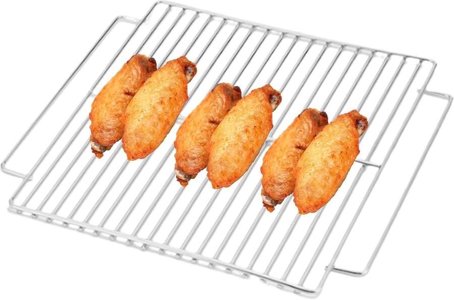 Roestvrij Staal Grillrooster Barbecue Mand Buiten Grillen Herbruikbaar Materiaal 24 x 20 cm Zilver