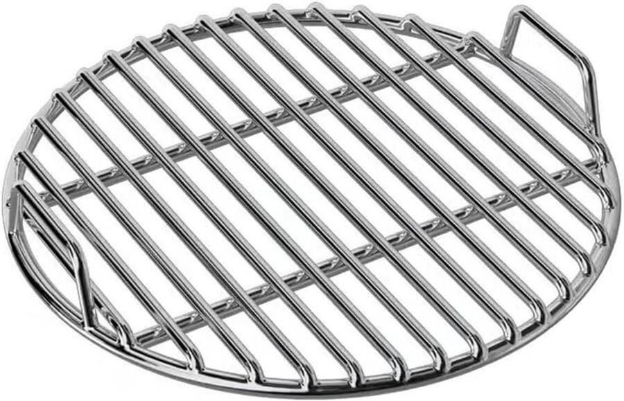 RVS Grillrooster Rond Rooster BBQ en Keuken Vormvast en Duurzaam Diameter 33 cm Zilver