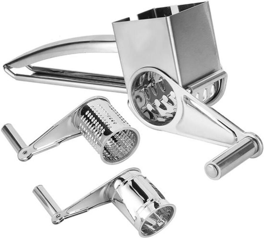 RVS Groenten Cutter Multifunctionele Handmatige Rotary Drum Snijmachine Kaas Snijder Shredder Snijmachine