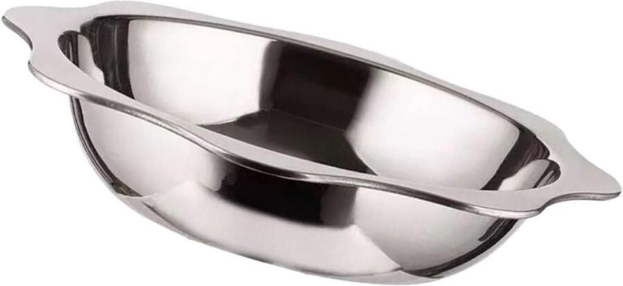 RVS Hotpot Pan Kookpan met schot Gezellig koken Voedselveilig roestvrij staal 36x10CM Zilver