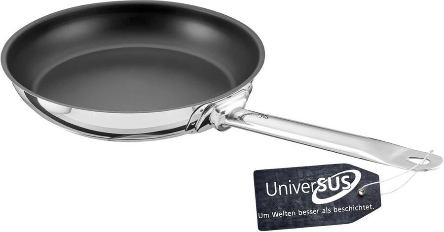 RVS Koekenpan 24 cm met UniverSUS Structuur voor Inductie en Stevig Bakken