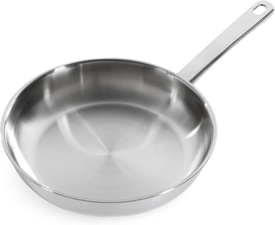 RVS Koekenpan Ø 24 cm Professioneel Koken op Inductie Ovenvast en Vaatwasmachinebestendig