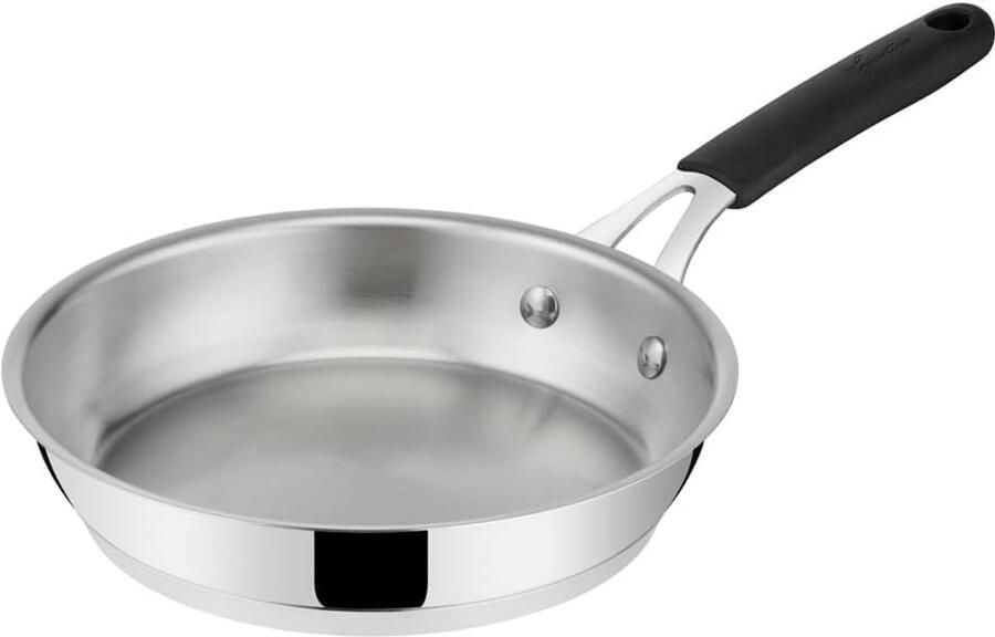 RVS Koekenpan Ø 28 cm met Inductiebodem – Geschikt voor Gas en Oven