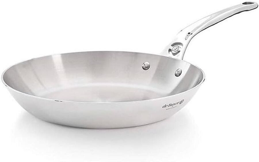 RVS Koekenpan 28 cm Professioneel Geschikt voor Alle Warmtebronnen Inclusief Inductie
