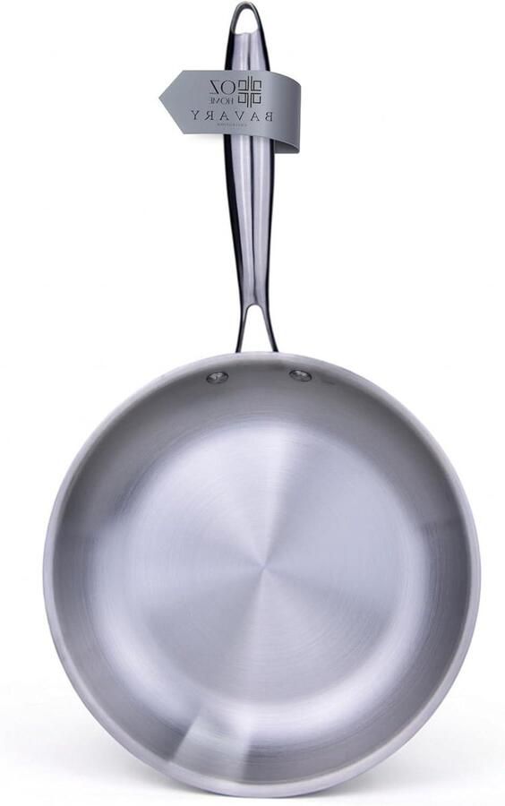RVS Koekenpan Frying pan bakpan Dagelijks bakken braden Zonder antiaanbaklaag 24 cm Zilver