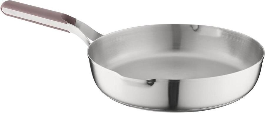 RVS Koekenpan Grote Bakpan Familie Maaltijden PFAS Vrij 28 cm Aubergine