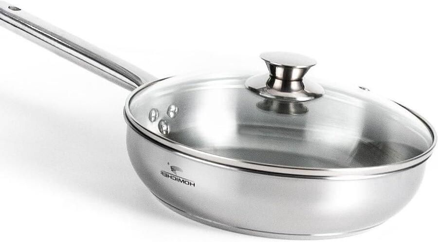 RVS Koekenpan Inductie Gezond Koken Nikkelvrij Materiaal 24 cm Zilver