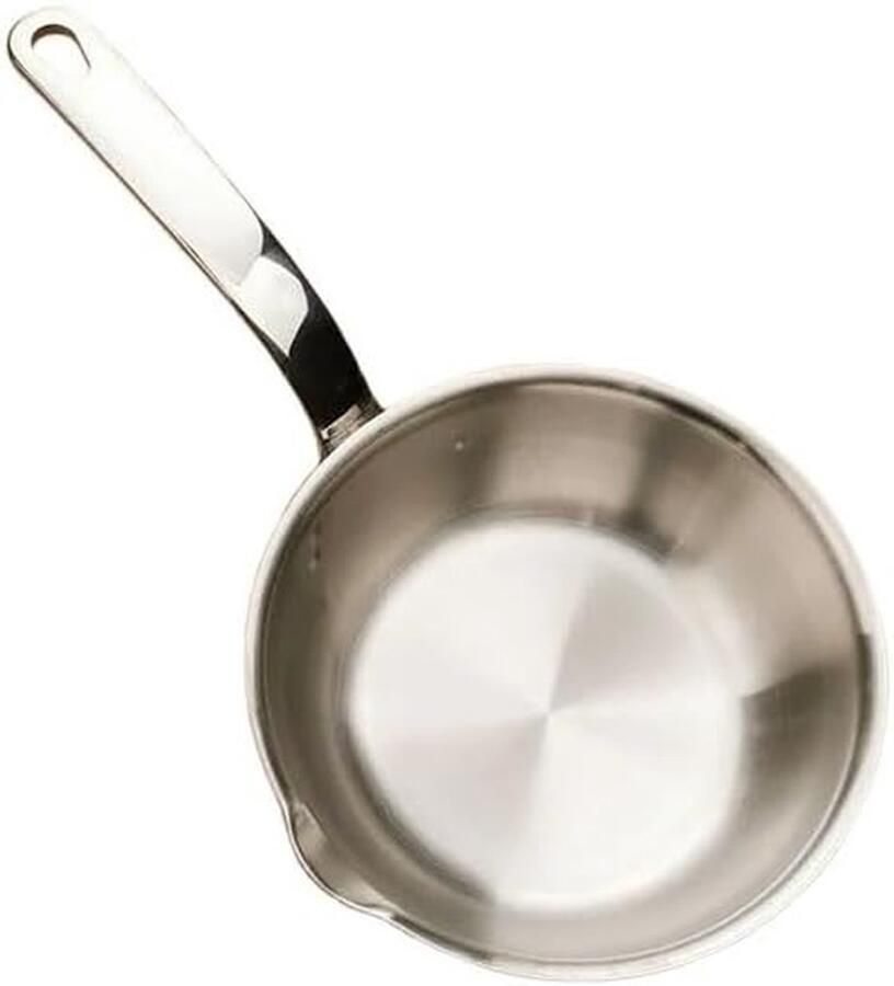 Rvs Koekenpan Mini Pan Kleine Pan Snel Bakken Gelijkmatige Warmte 12 cm Zilver