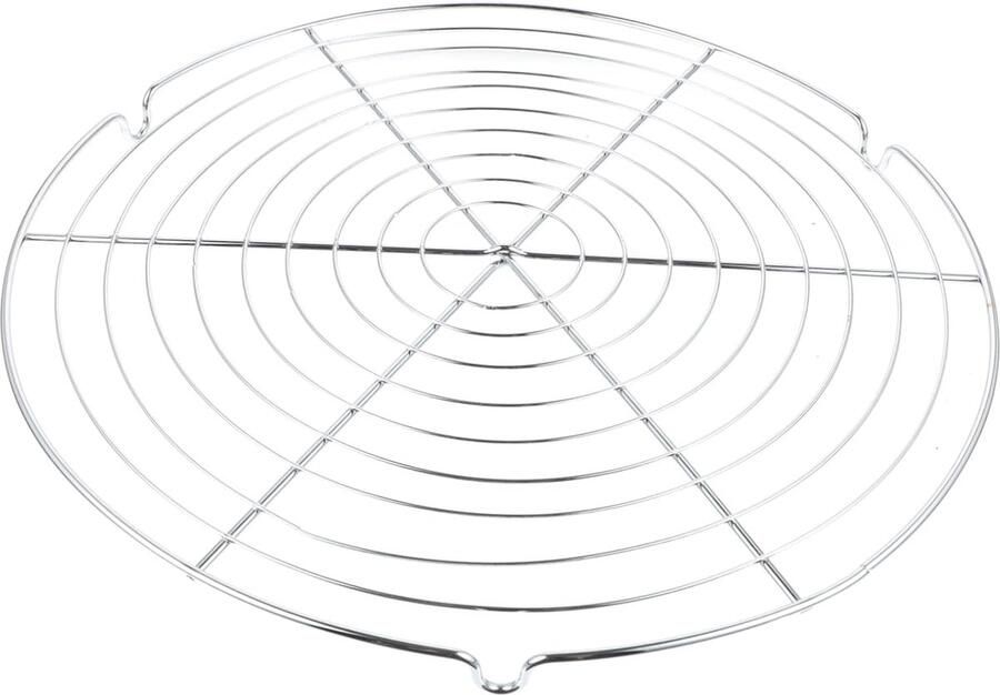 RVS Koelrek Bakrek Ovenrek Bakken en Grillen Hoge Kwaliteit Roestvrij Staal 30 cm Diameter Zilver