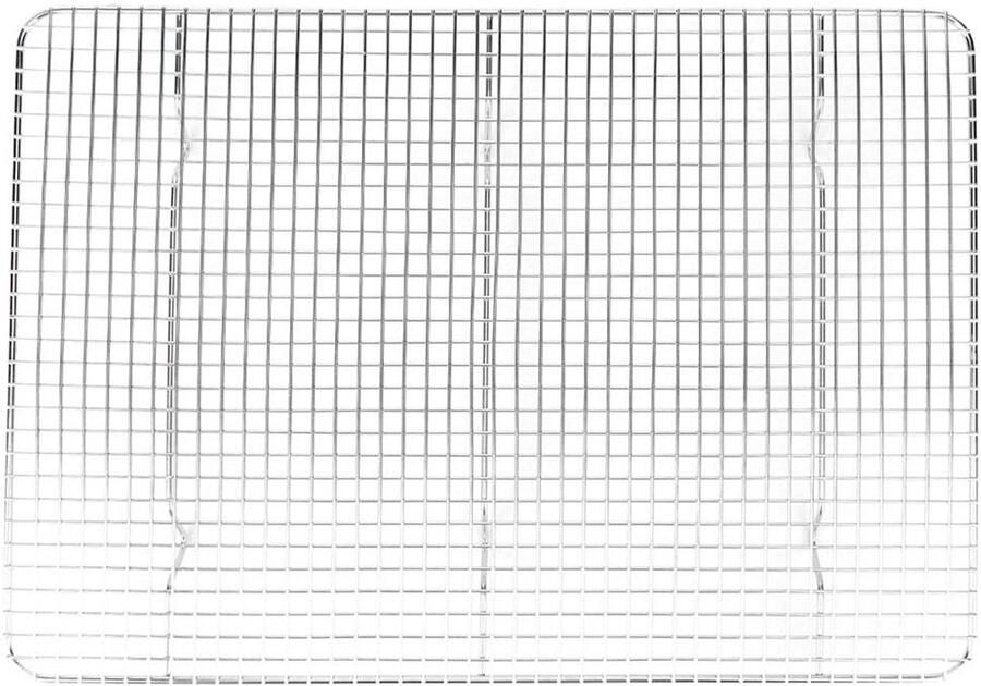 RVS Koelrek Rooster voor Bakken Grillen en Afgieten 42 5x30 cm
