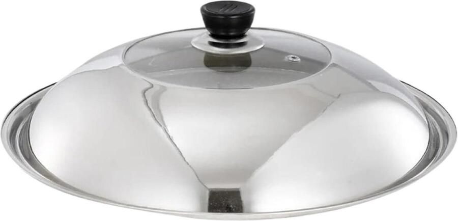 RVS Kookdeksel Pan Deksel Koken en Stomen Hittebestendig Handvat 30 cm Zilverkleurig